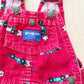 OshKosh Race Car Cord Overalls - Yellow Clover Vintage Kids Clothes