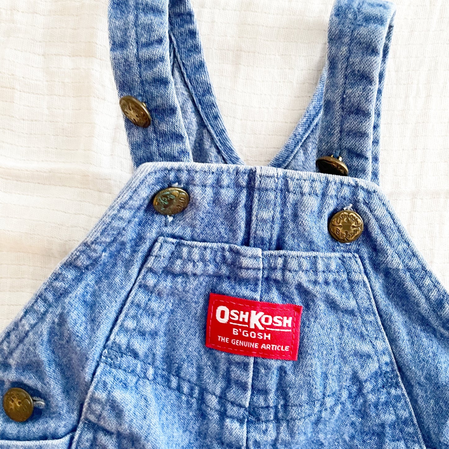 OshKosh Blue Wash Baseball Bears Bubble Romper