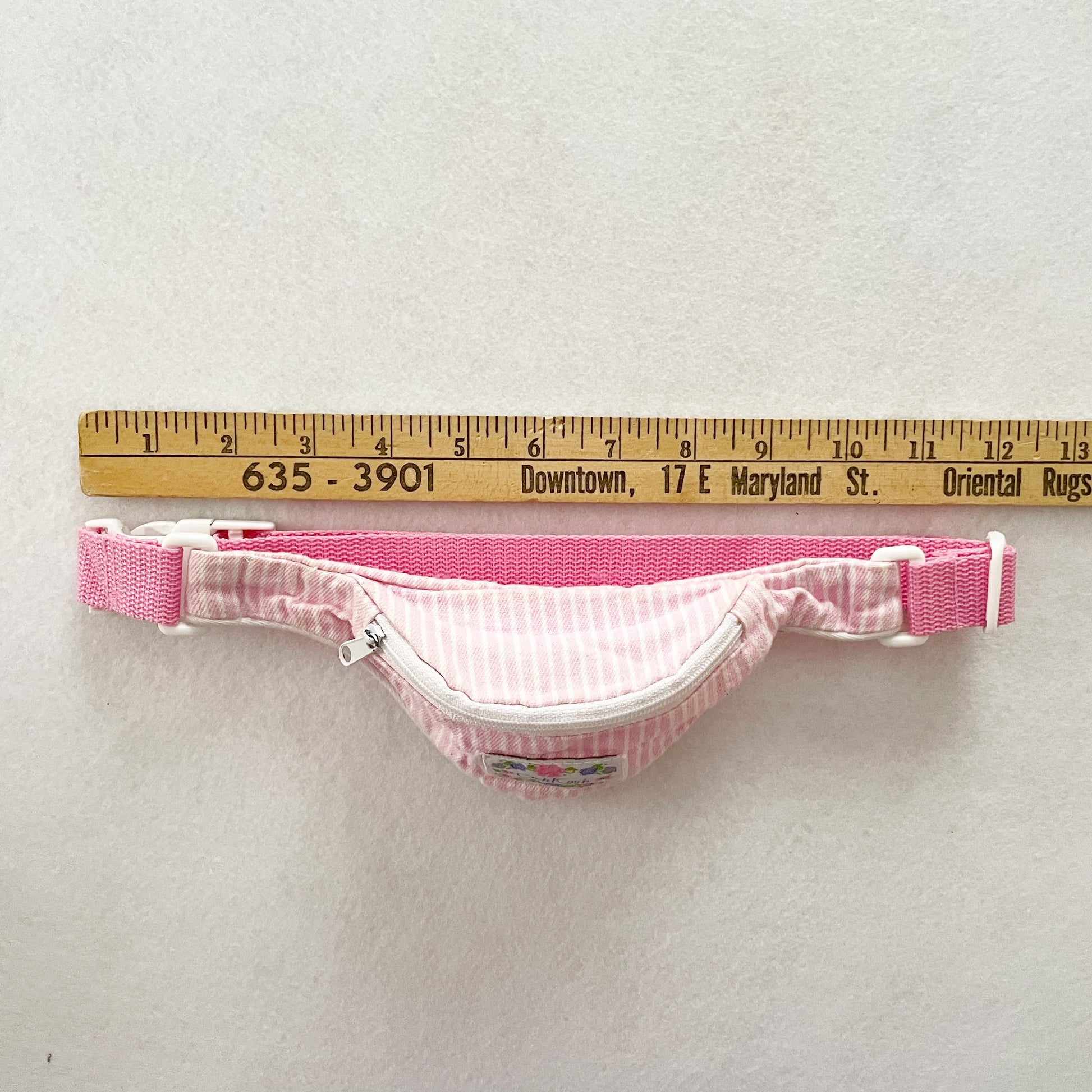OshKosh Pink Striped Belt Bag - Yellow Clover Vintage Kids Clothes