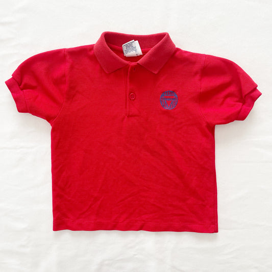 OshKosh Red Logo Embroidered Polo - Yellow Clover Vintage Kids Clothes
