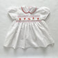 Strawberry Embroidered Dress - Yellow Clover Vintage Kids Clothes