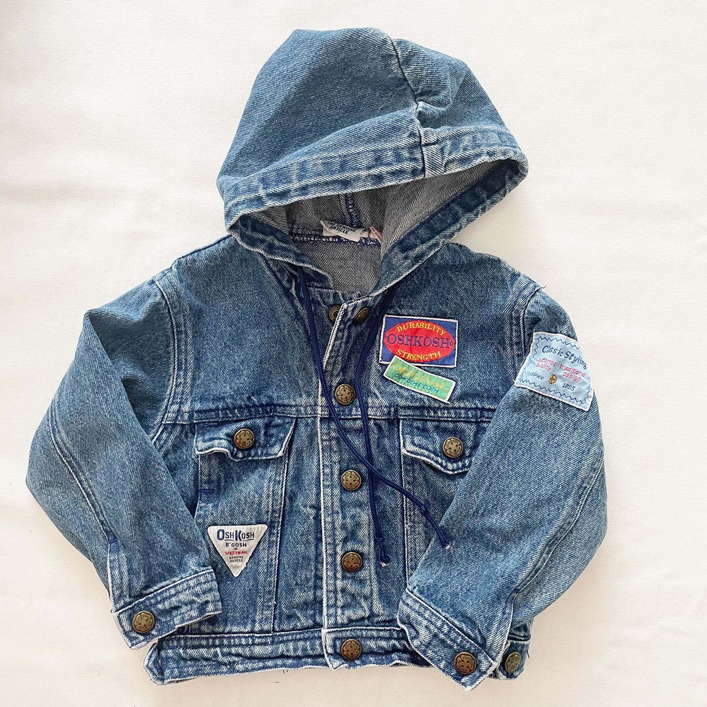 Vintage OshKosh Denim Patch Hooded Jacket