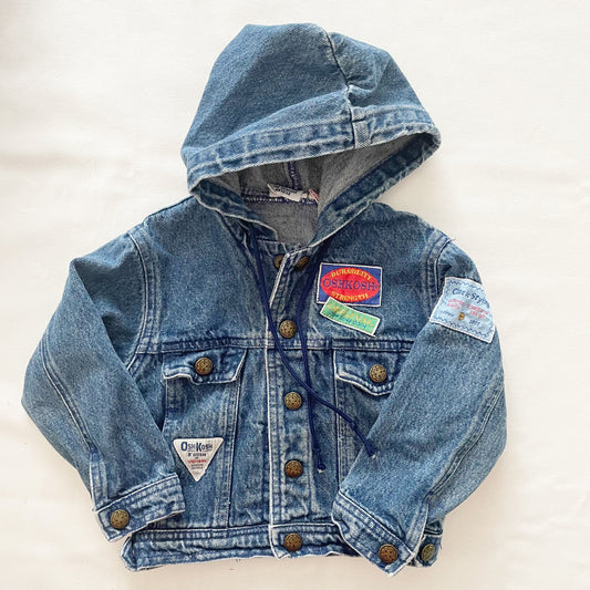 Vintage OshKosh Denim Patch Hooded Jacket