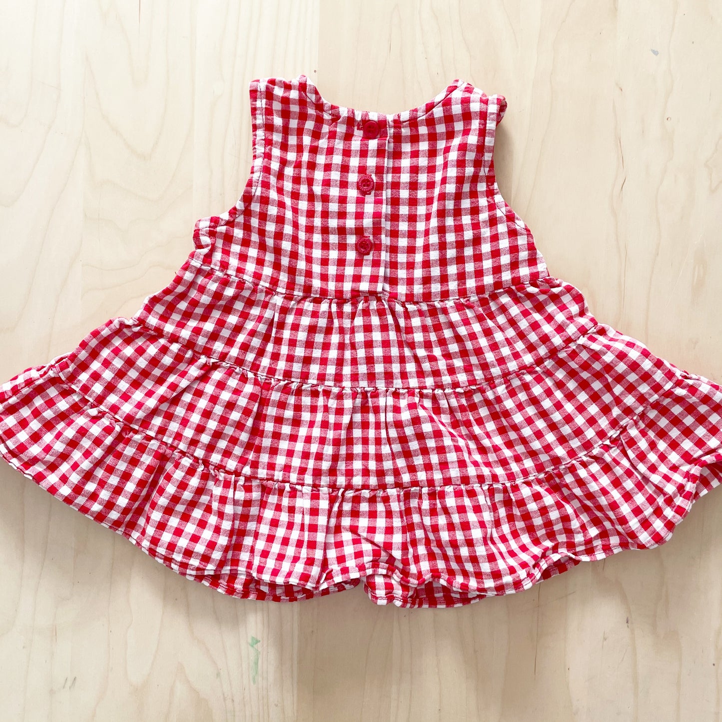 Vintage Baby B’gosh Tulip Embroidered Gingham Dress - Yellow Clover Vintage Kids Clothes