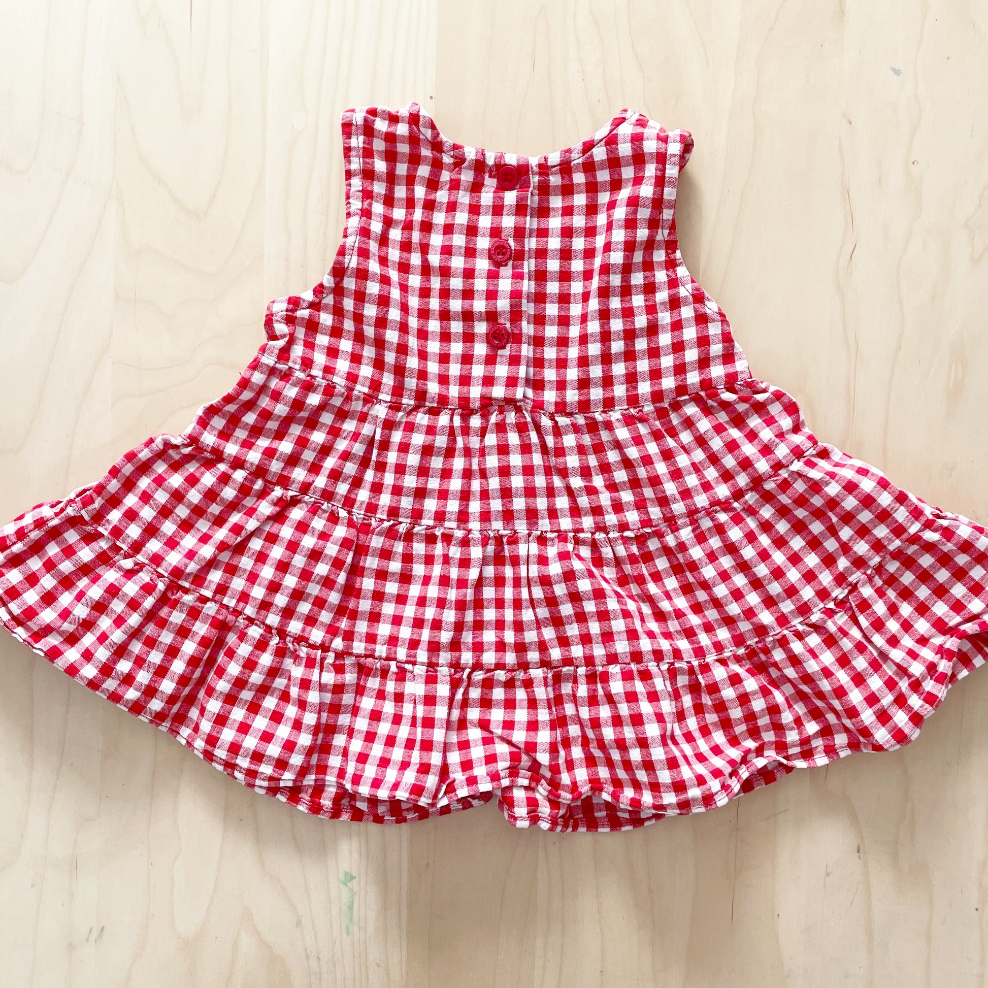Vintage Baby B’gosh Tulip Embroidered Gingham Dress - Yellow Clover Vintage Kids Clothes