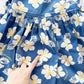 OshKosh Tropical Floral Side Tie Dress - Yellow Clover Vintage Kids Clothes