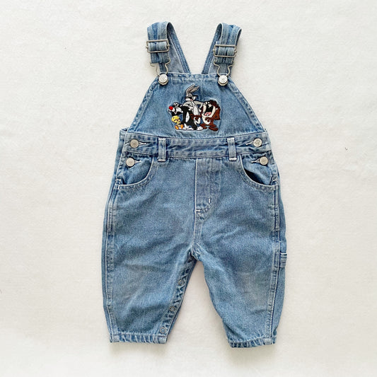 Looney Tunes Overalls - Yellow Clover Vintage Kids Clothes