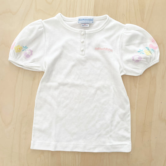 OshKosh Flower Short Sleeve Layer Tee - Yellow Clover Vintage Kids Clothes