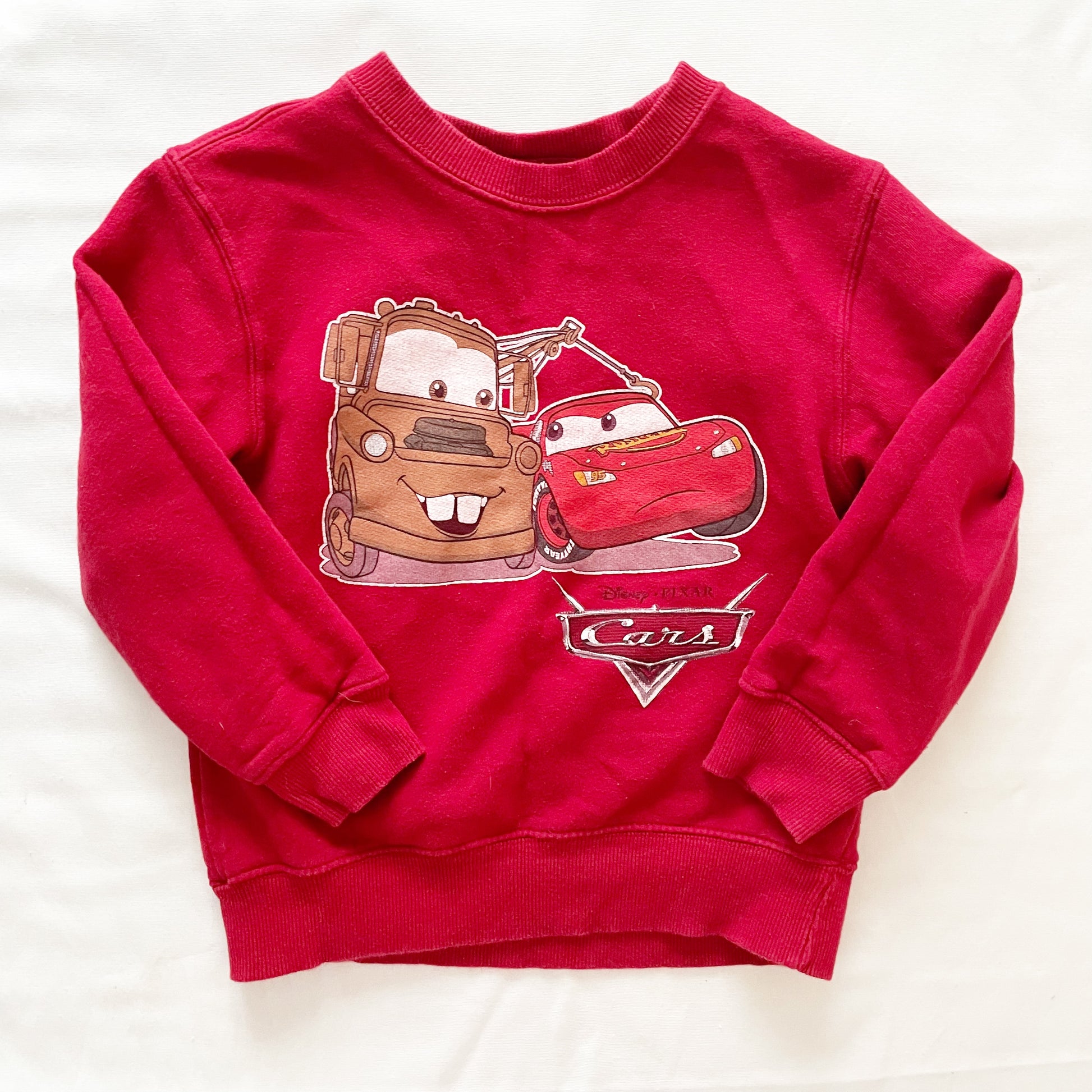 Disney Store Cars Sweatshirt - Yellow Clover Vintage Kids Clothes