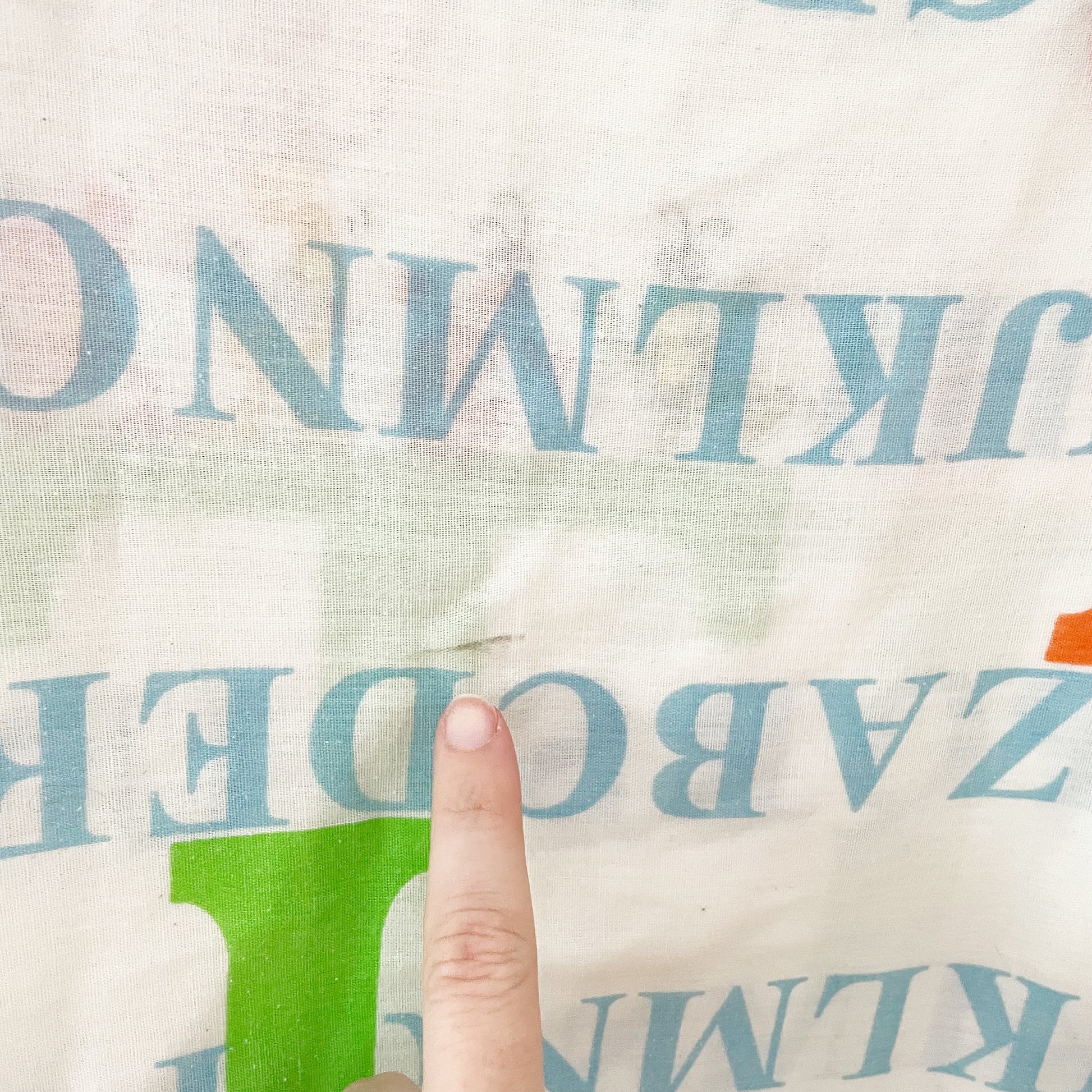 Sesame Street Alphabet Flat Sheet - Yellow Clover Vintage Kids Clothes