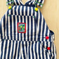 Gymboree Striped Patch Overalls - Yellow Clover Vintage Kids Clothes