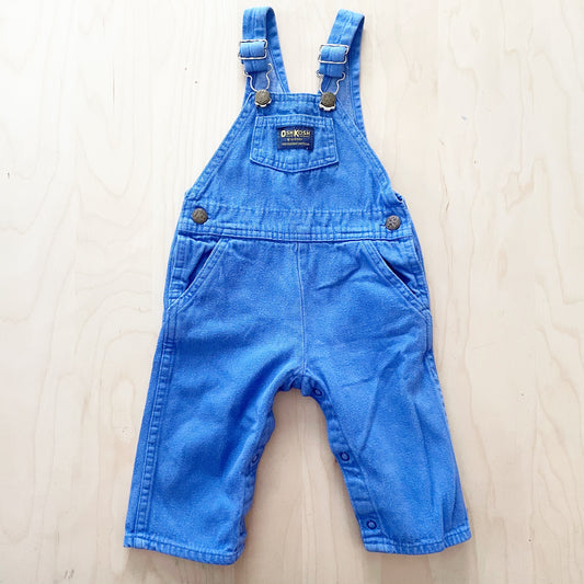Vintage OshKosh Sky Blue Denim Overalls - Yellow Clover Vintage Kids Clothes