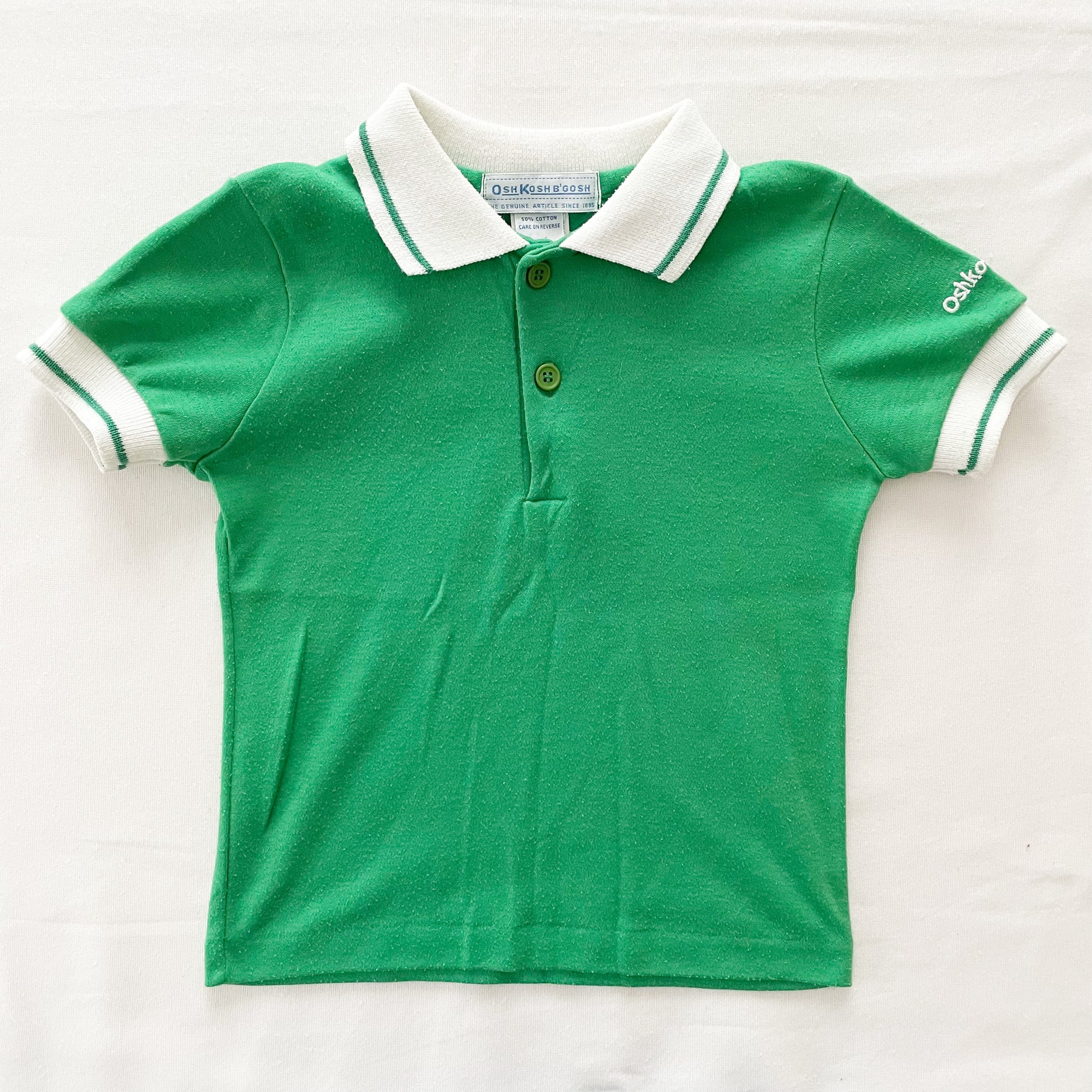 OshKosh Green Polo - Yellow Clover Vintage Kids Clothes