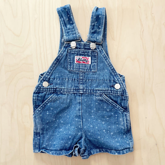 Vintage Liberty Star Print Denim Shortalls