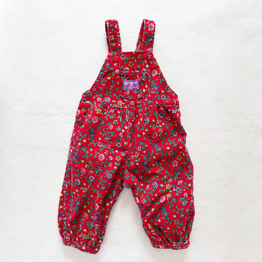 OshKosh Paisley Cord Bubble Overalls - Yellow Clover Vintage Kids Clothes