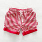 OshKosh Red Strip Shorts - Yellow Clover Vintage Kids Clothes