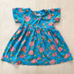 Vintage Bold Floral Jersey Dress - Yellow Clover Vintage Kids Clothes