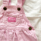 OshKosh Pink Hickory Bubble Romper - Yellow Clover Vintage Kids Clothes