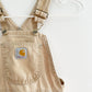 Carhartt Light Tan Reinforced Knee Overalls • 3T (?) - Yellow Clover Vintage Kids Clothes
