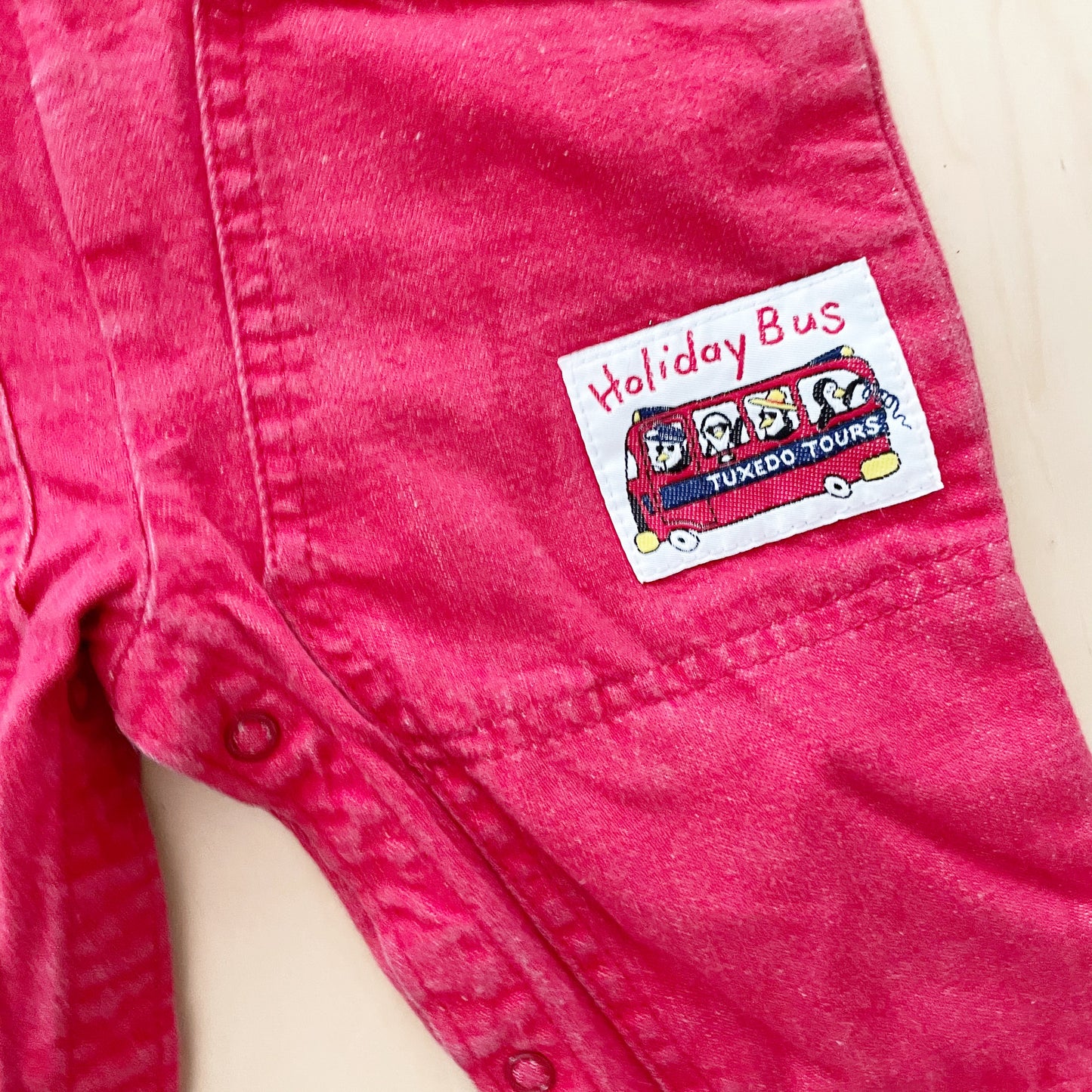 OshKosh Holiday Bus Patch Overalls
