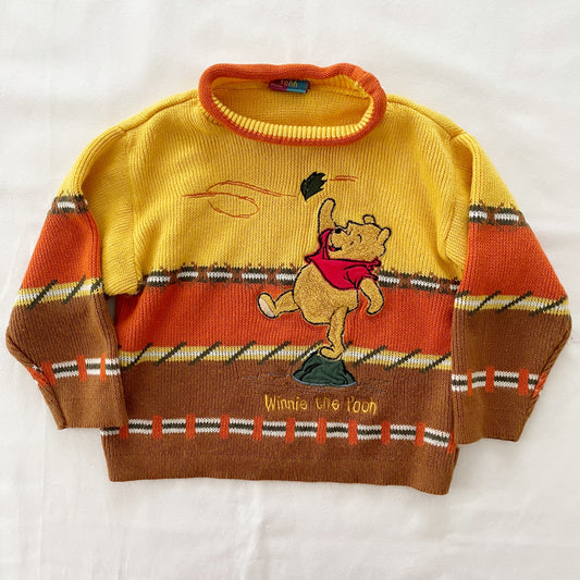 Disney Winnie the Pooh Sweater • 3T (?) - Yellow Clover Vintage Kids Clothes