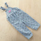 Vintage OshKosh Floral Houndstooth Overalls - Yellow Clover Vintage Kids Clothes
