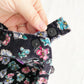 OshKosh Black Floral Cord Bubble Overalls