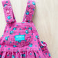 Vintage OshKosh Floral Bow Back Skirtall - Yellow Clover Vintage Kids Clothes