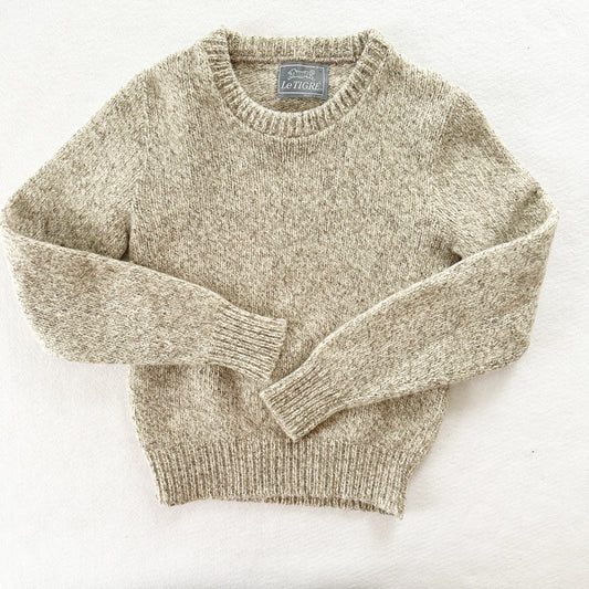 Le Tigre Oatmeal Sweater - Yellow Clover Vintage Kids Clothes
