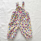 OshKosh Multicolored Rose Print Fine Cord Overalls