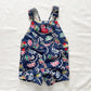 OshKosh Nautical Boat Print Shortalls - Yellow Clover Vintage Kids Clothes