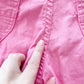 OshKosh Bubble Gum Pink Overalls - Yellow Clover Vintage Kids Clothes