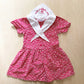 OshKosh Red Floral Hearts Sailor Collar Dress - Yellow Clover Vintage Kids Clothes
