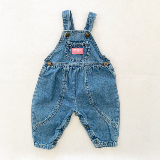 OshKosh Denim Bubble Overalls - Yellow Clover Vintage Kids Clothes