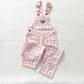 OshKosh Pink Plaid Overalls - Yellow Clover Vintage Kids Clothes