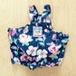 Vintage OshKosh Floral Ballet Co Bubble Overalls Romper