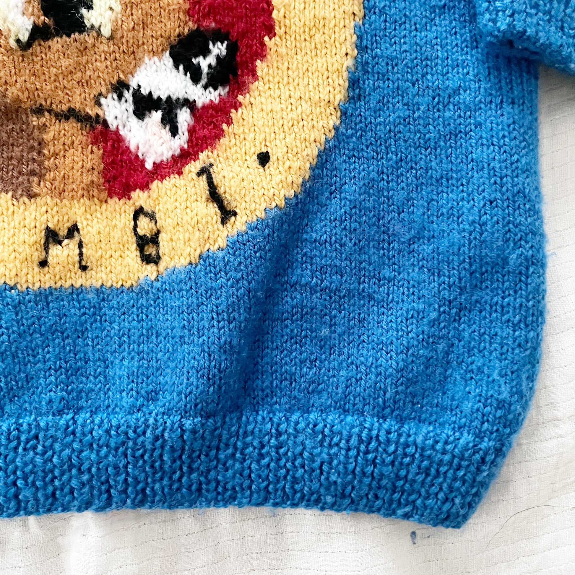 Handknit Bambi Sweater - Yellow Clover Vintage Kids Clothes