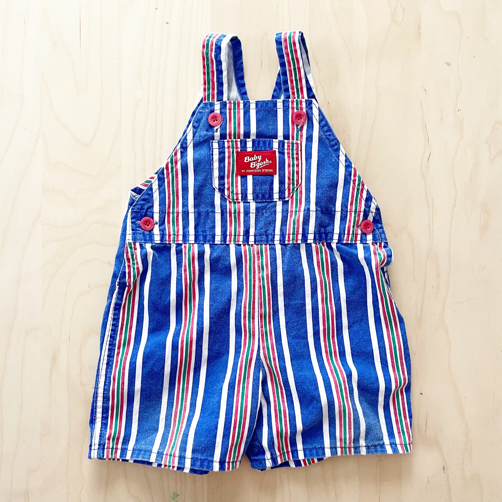 Vintage Baby B’gosh Striped Shortalls - Yellow Clover Vintage Kids Clothes