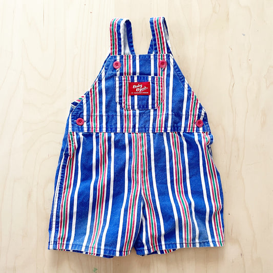 Vintage Baby B’gosh Striped Shortalls - Yellow Clover Vintage Kids Clothes