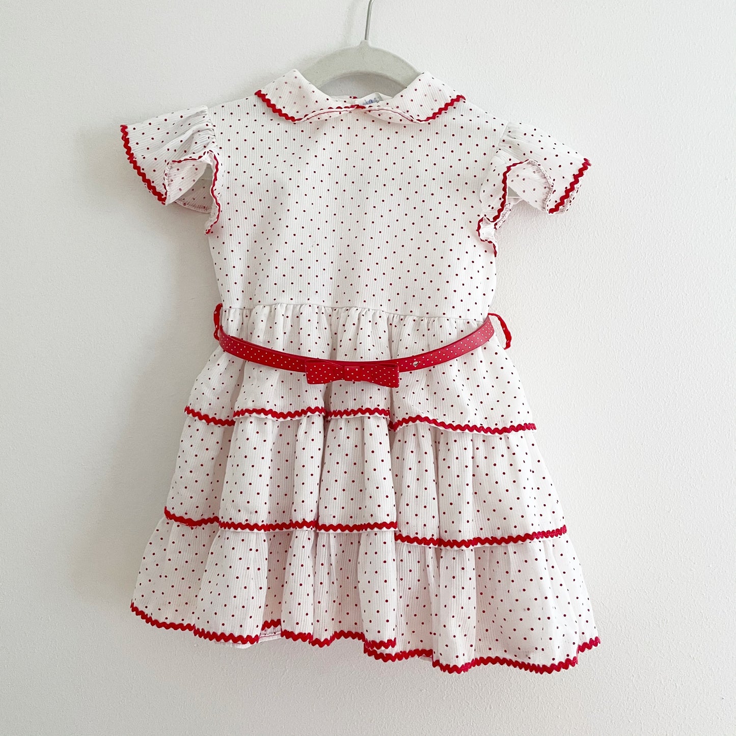 Vintage Bryan Dot Ruffle Tier Dress