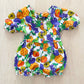 Vintage Fruit Print Romper - Yellow Clover Vintage Kids Clothes