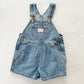 OshKosh Medium Wash Shortalls - Yellow Clover Vintage Kids Clothes