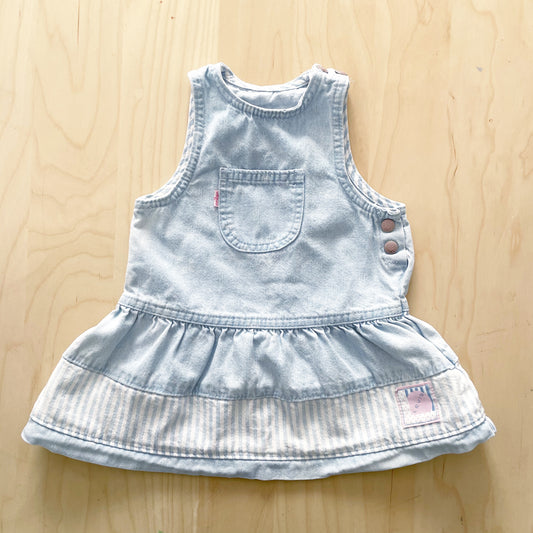 Vintage Levi’s Light Wash Dress - Yellow Clover Vintage Kids Clothes