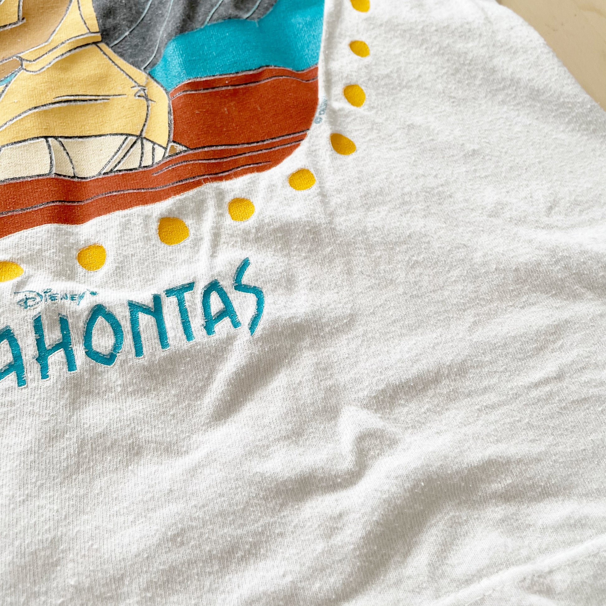 Vintage Pocahontas Double Sided Tee - Yellow Clover Vintage Kids Clothes