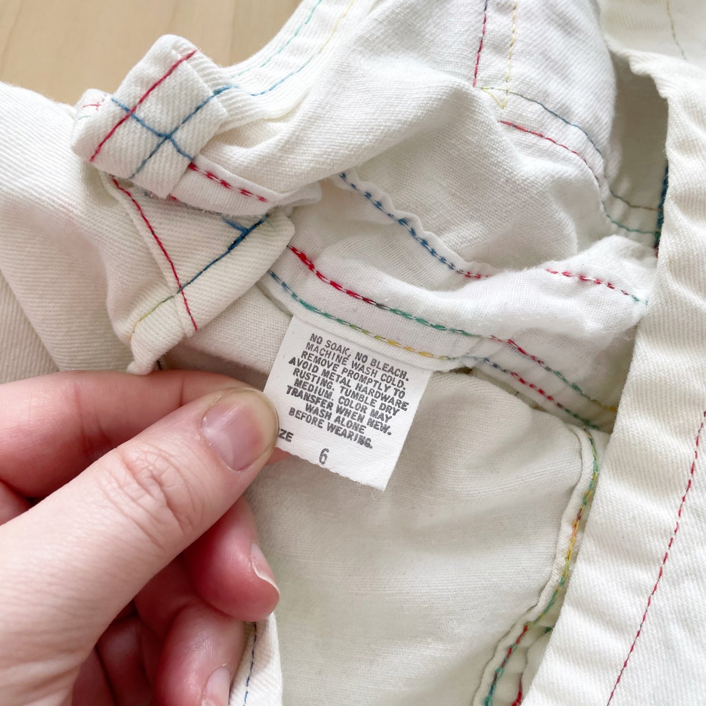OshKosh White Primary Plaid Shortalls - Yellow Clover Vintage Kids Clothes