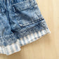 OshKosh Acid Wash Stripe Pinafore Dress - Yellow Clover Vintage Kids Clothes