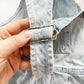 OshKosh Light Wash Denim Shortalls - Yellow Clover Vintage Kids Clothes