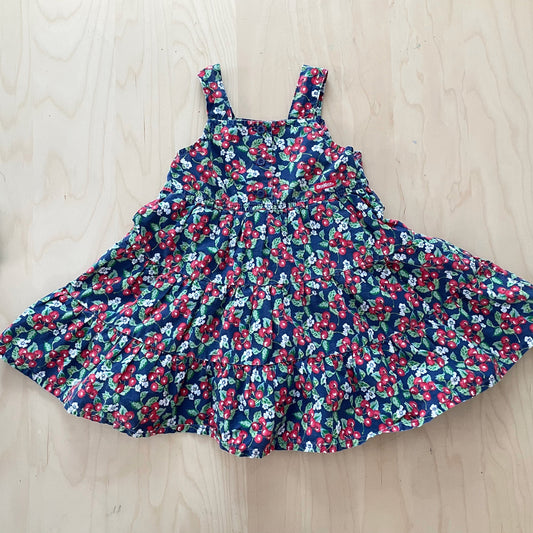Vintage OshKosh Cherry Print Dress - Yellow Clover Vintage Kids Clothes