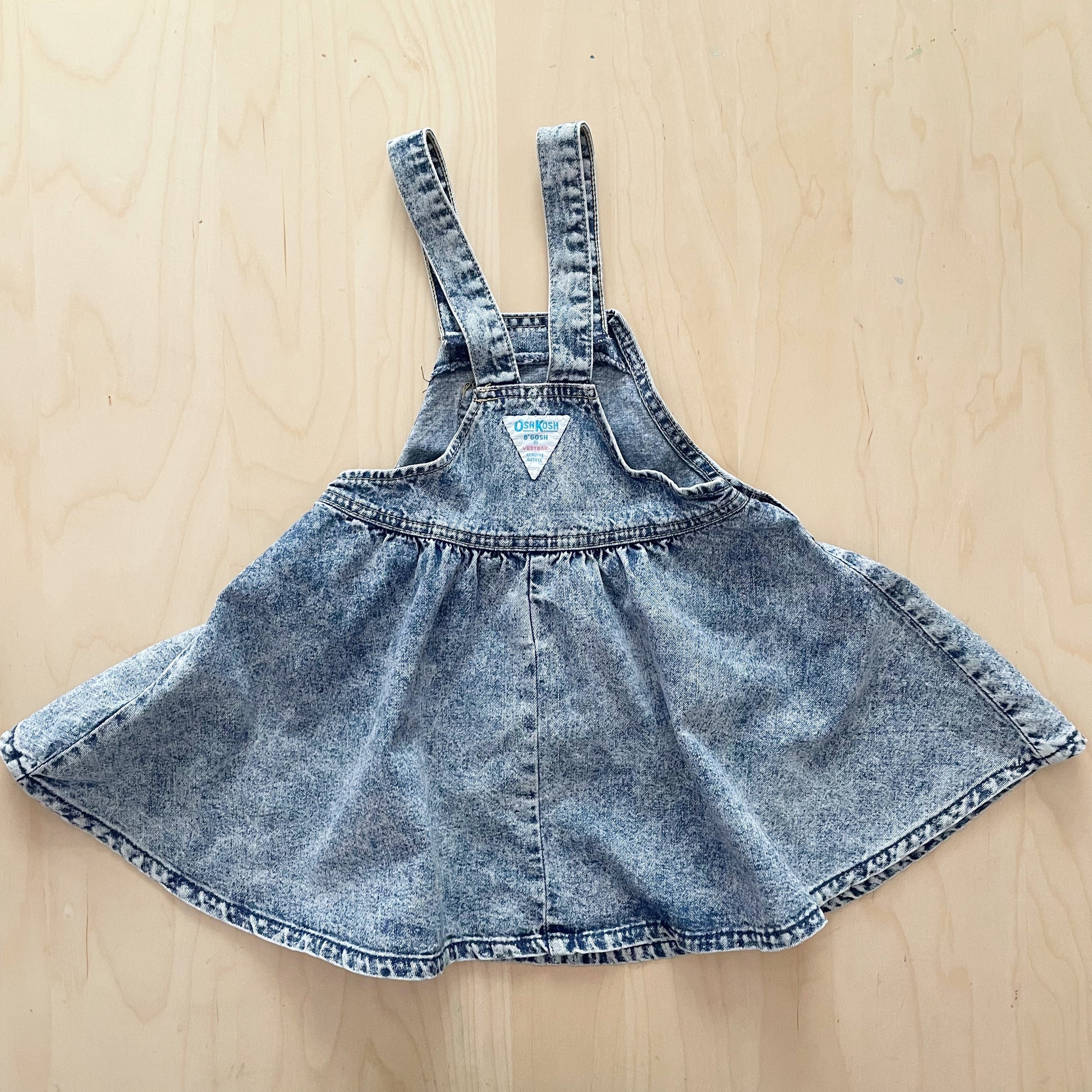 OshKosh Acid Wash Skirtall - Yellow Clover Vintage Kids Clothes