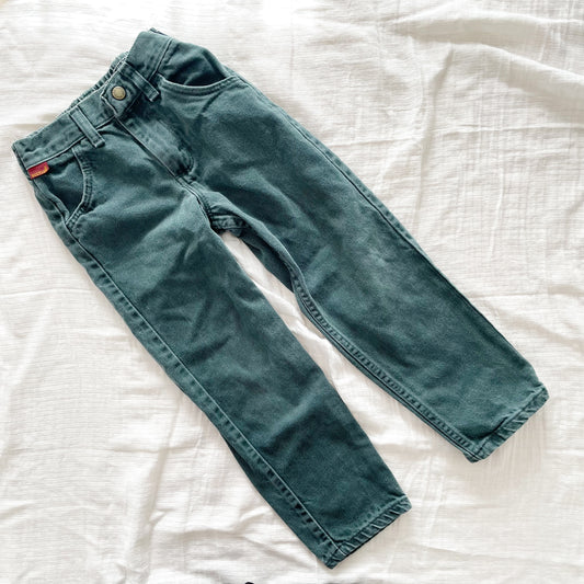 Rustler Green Denim Jeans - Yellow Clover Vintage Kids Clothes